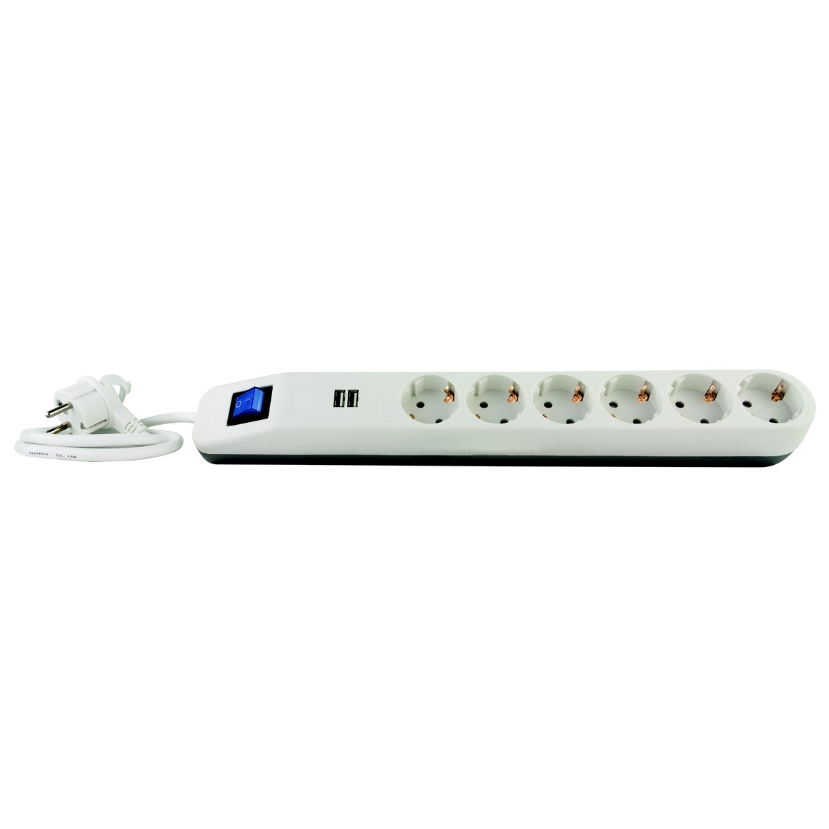 Asztali elosztó ICE 6-os kapcsolós +2USB