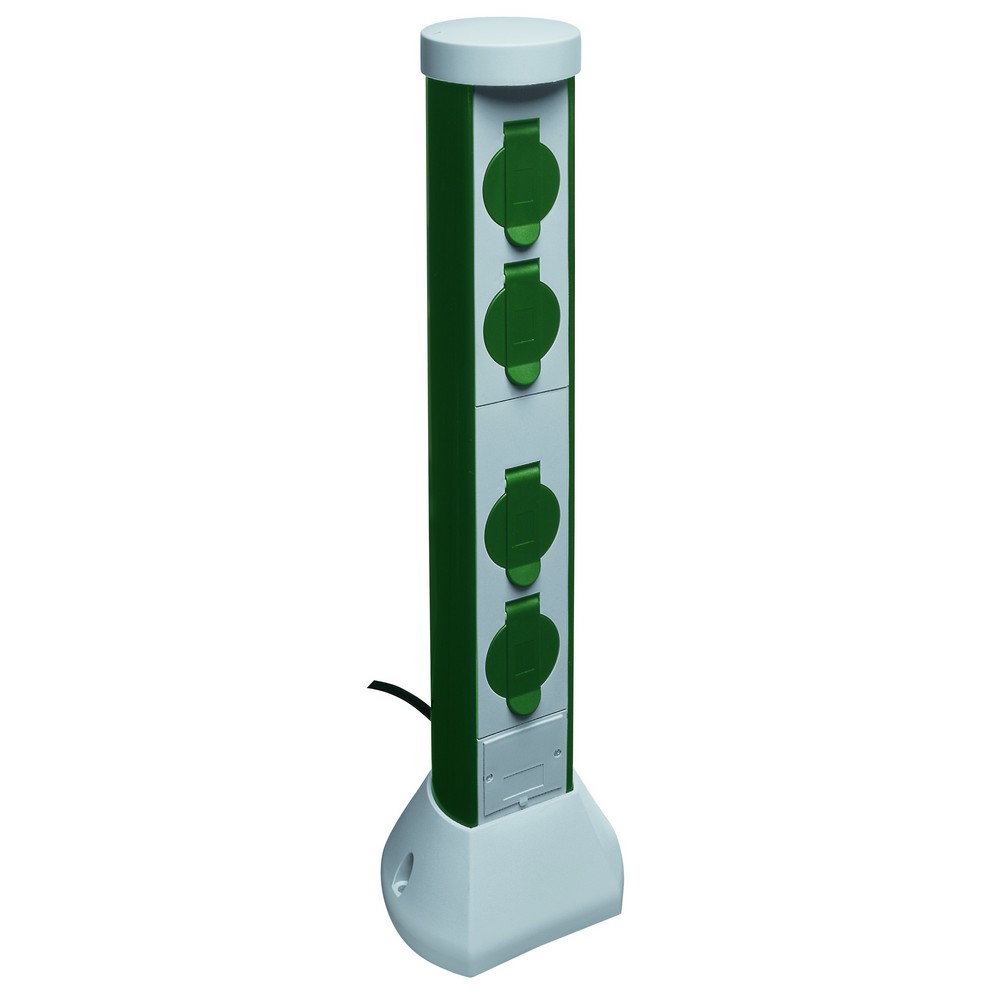 Kerti energiaoszlop 4 dugaljjal Greencraft 2m vezetékkel IP44