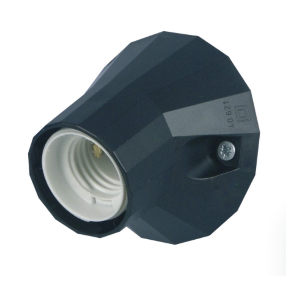Foglalat E27, oldalfali foglalat, ? 83 mm fekete