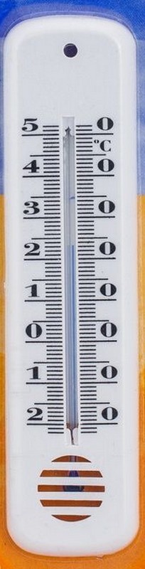 Hőmérő beltéri 35x145 mm fehér