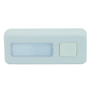 Csengő nyomógomb névtáblával 1-es fehér világítással IP44