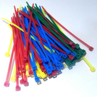Kábelkötegelő, 150x3.5mm, színes, 100db
