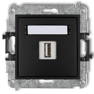 MINI USB aljzat keret nélkül matt fekete