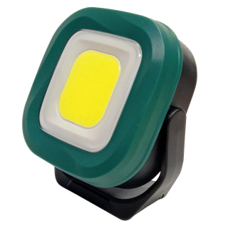 LED munkalámpa újratölthető Campino négyzet alakú 10W 1000lm, 6500K, 2000mAh zöld