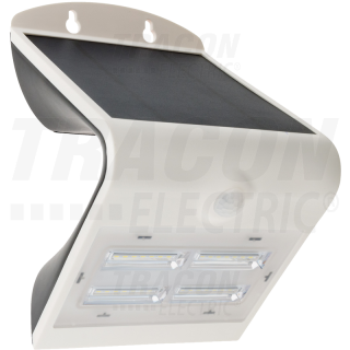 Napelemes LED fali világítótest mozgásérzékelővel, fehér