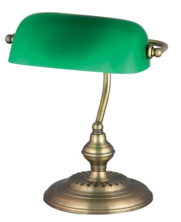 Bank asztali lámpa, E27 60W, bronz